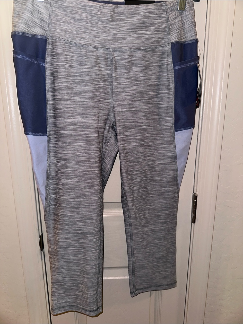 RBX gray/purple capri leggings